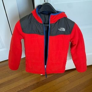 Boys reversible jacket with fleece side and nylon side